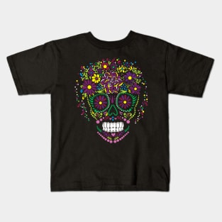 Flowery Sugar Skull Kids T-Shirt